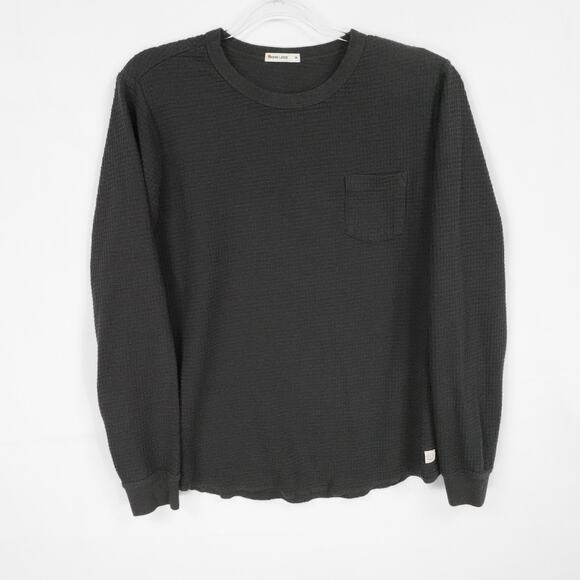 Marine Layer Other - Marine Layer Sweater Men Medium Black Waffle Knit Long Sleeve Casual Fall Winter